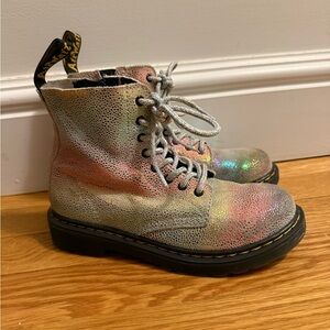 Dr. Martens Iridescent Suede Rainbow Pascal Boots